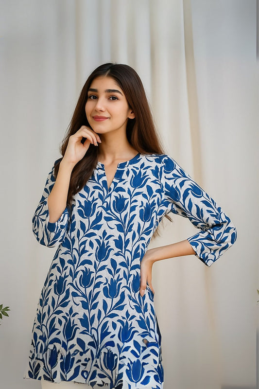Blue Mirage – Limited Edition Short Kurti