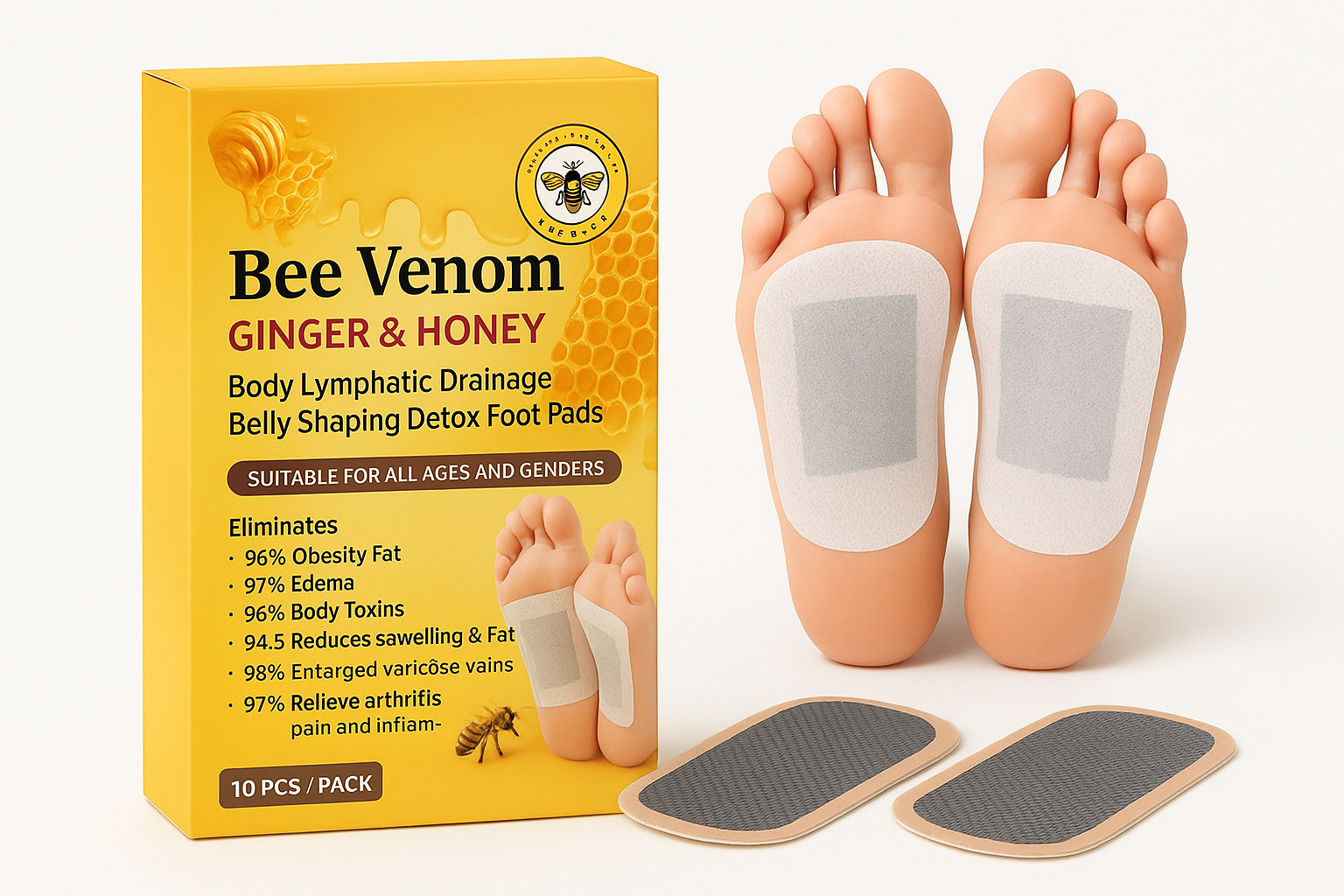 Bee Venom Ginger & Honey Detox Pads